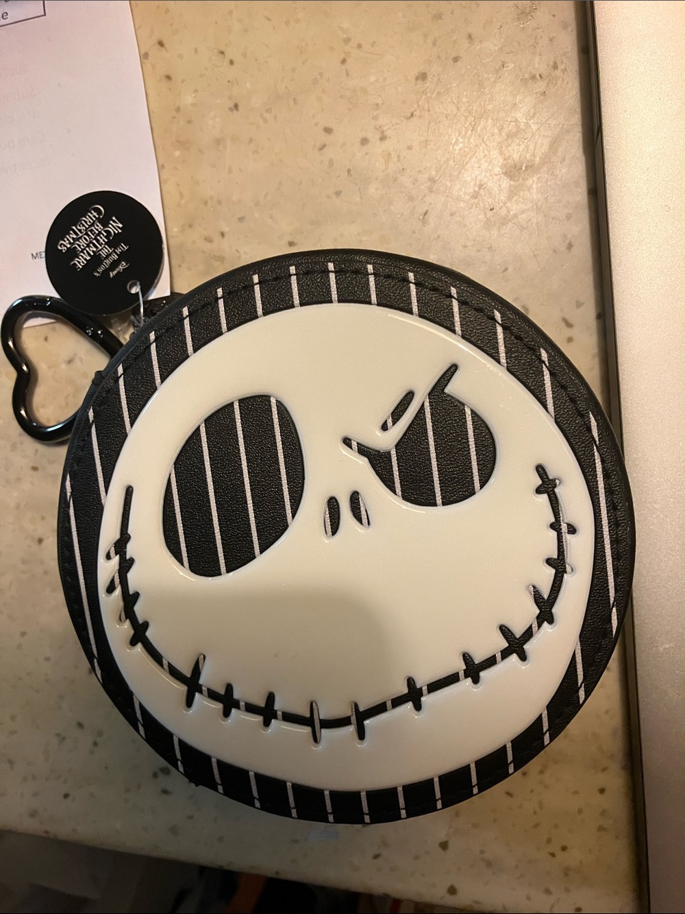 🖤Bath & Body Works x Nightmare Before Christmas Jack/Sally round coin pouch NWT